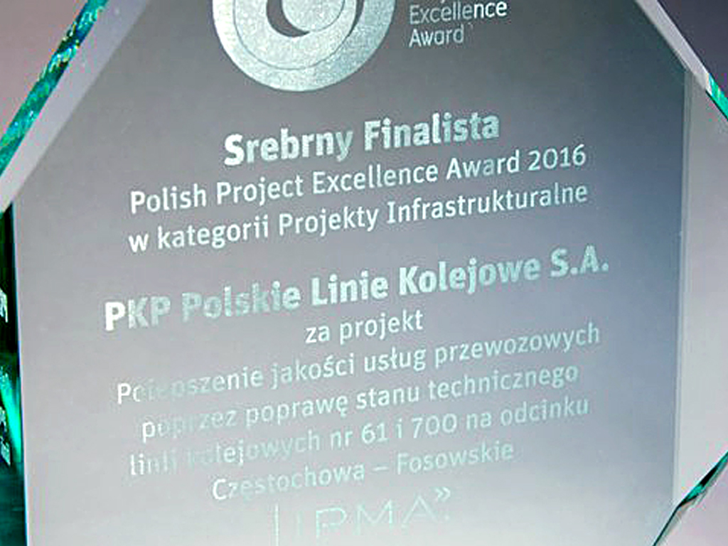 PLK nagrodzone w konkursie Projekty Infrastrukturalne 2016