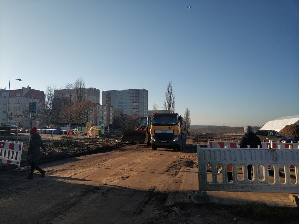 Szczecin: ulica Szafera to już ogromny plac budowy