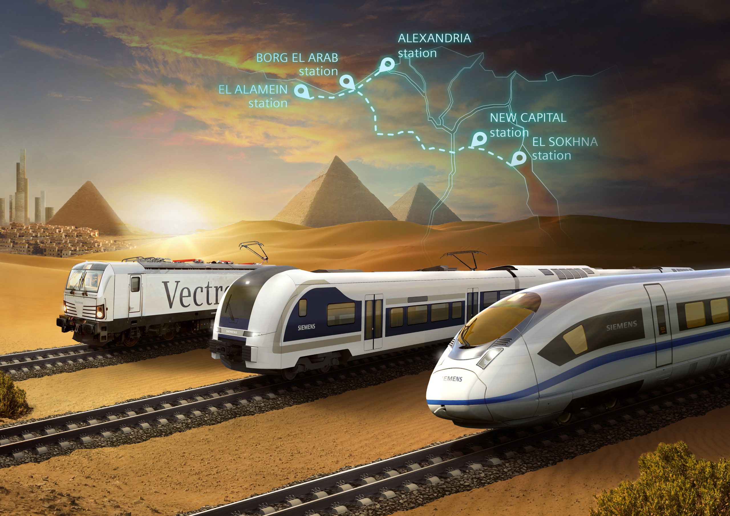 Siemens Mobility stworzy w Egipcie system kolei dużych prędkości