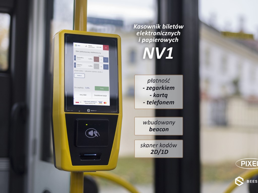 PIXEL promuje najnowszy produkt – kasownik biletów NV1