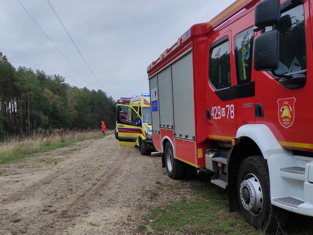 Do wypadku doszło w środę, około godz. 16.00 (Fot. Ochotnicza Straż Pożarna w Podebłociu)