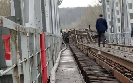 Tak wygląda obecnie most kolejowy przy granicy z Ukrainą