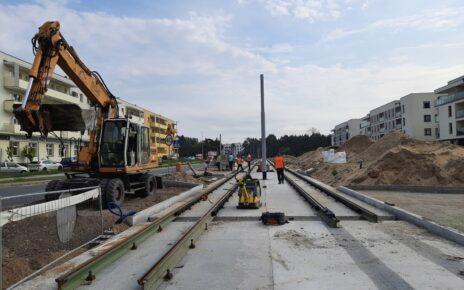 Budowa torowiska tramwajowego w Toruniu trwa (fot. MZK w Toruniu)