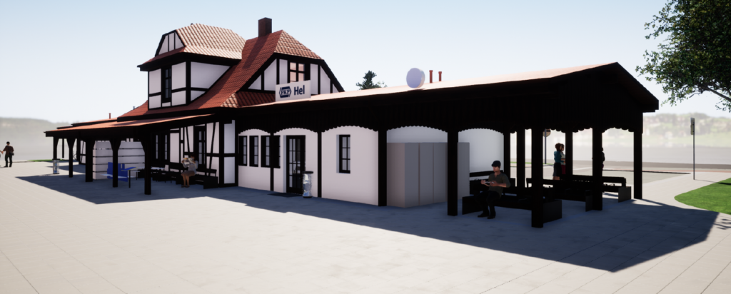 Wizualizacja dworca kolejowego w Helu (fot. PKP SA)