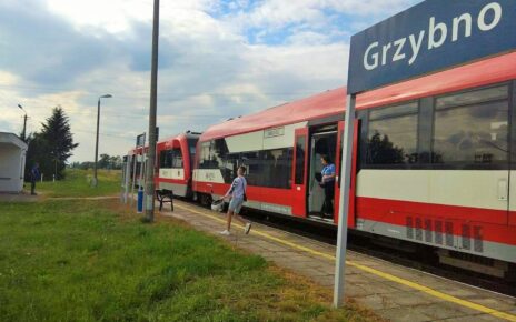 Przystanek kolejowy Grzybno (fot. Mariusz Lewandowski / PKP PLK)