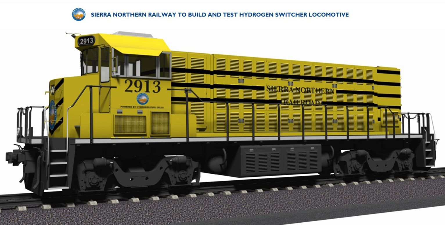 Nowa lokomotywa z przełącznikiem wodorowym od Sierra Northern Railway
