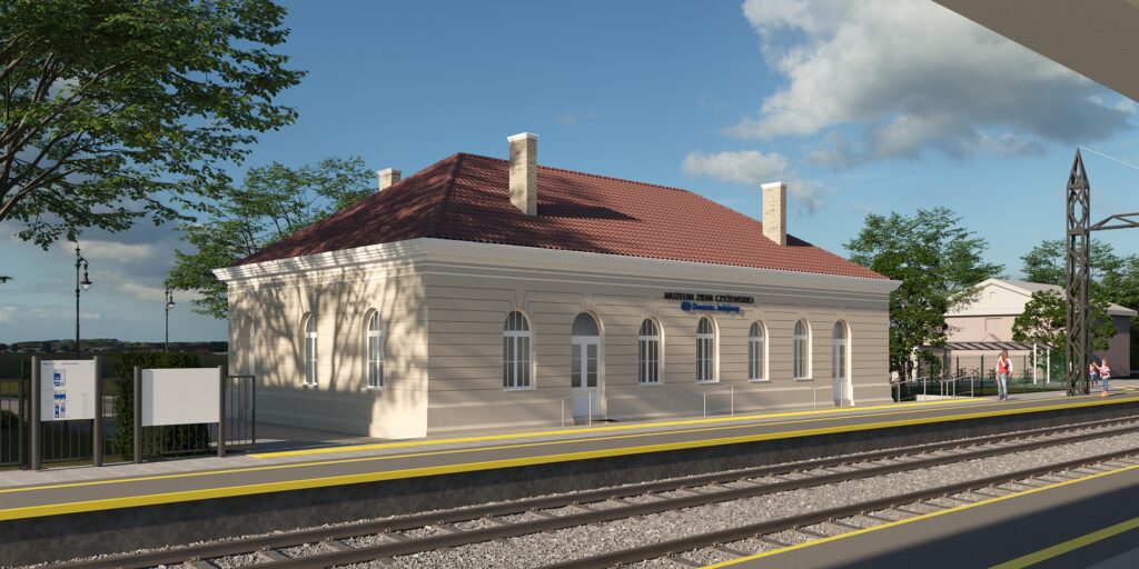 Wizualizacja stacji kolejowej Czyżew (fot. PKP S.A.)