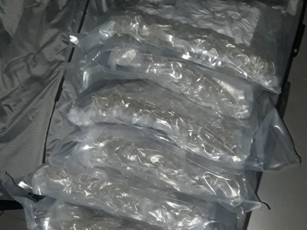 Narkotyki ukryte w walizce przechwycili funkcjonariusze poznańskiej policji (fot. KMP Poznań)