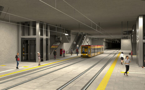 Wizualizacja podziemnego przystanku tramwajowego pod stacją Warszawa Zachodnia (fot. Tramwaje Warszawskie)
