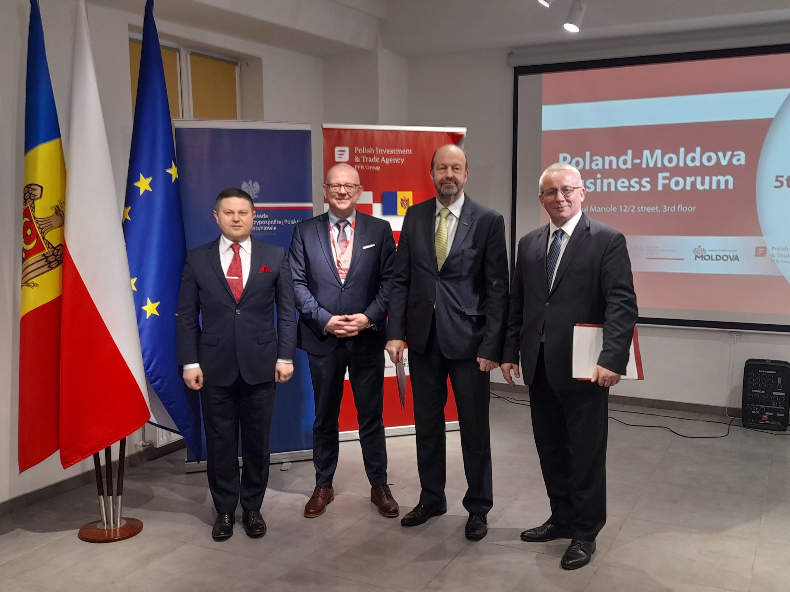 Dyrektor Generalny Izby Adam Musiał oraz Przewodniczący Sławomir Jankowski na Polsko-Mołdawskim Forum Ekonomicznym
