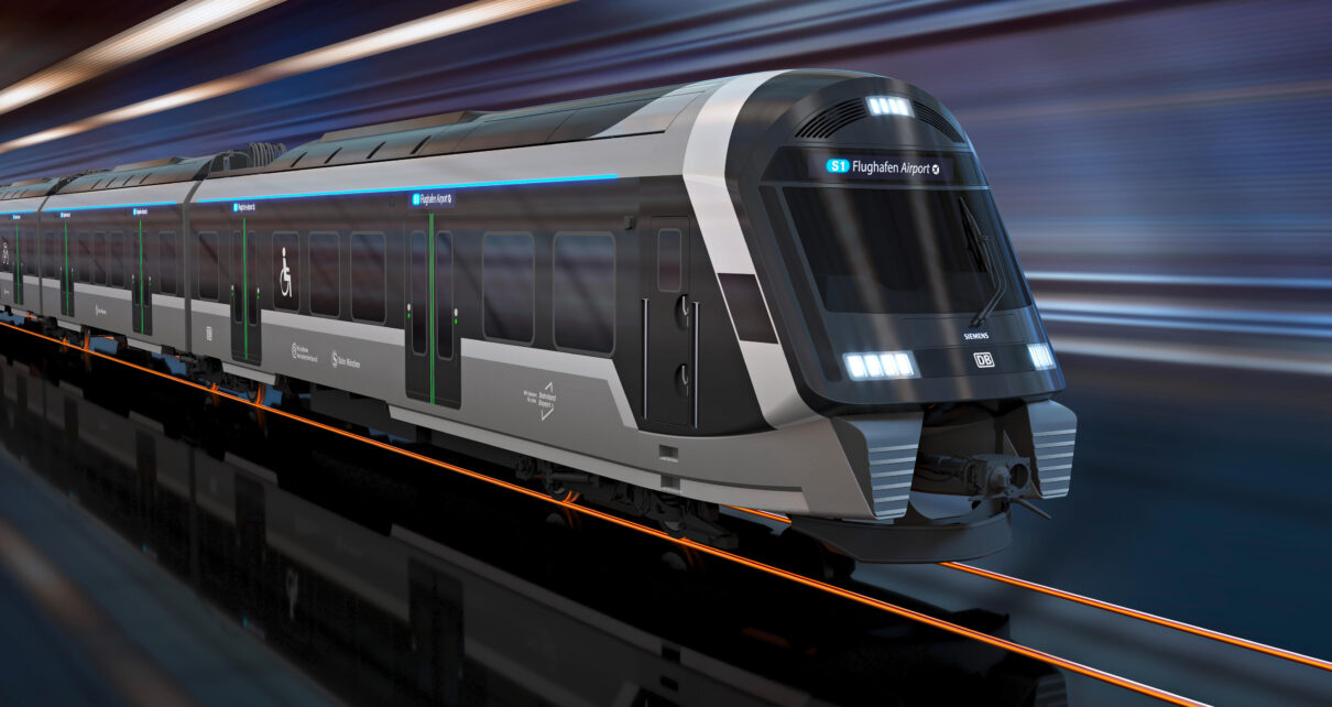 Tak wyglądać będą pociągi dla kolei podmiejskiej w Monachium. Dostarczy je Siemens Mobility (fot. Deutsche Bahn)