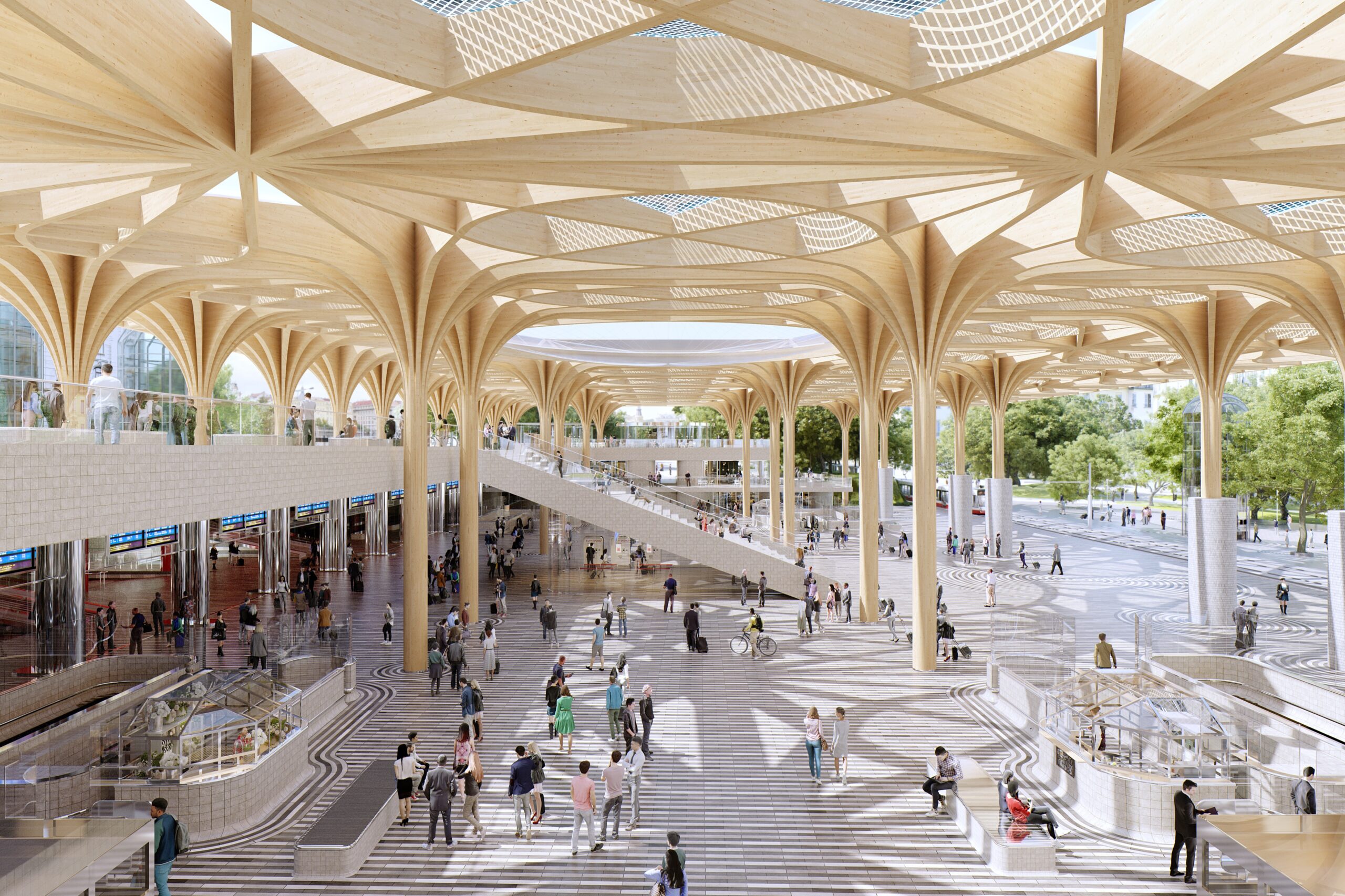 Duńscy architekci zmienią Dworzec Główny w Pradze [WIZUALIZACJE]