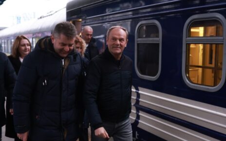 Premier Donald Tusk dotarł do Kijowa pociągiem Ukrzaliznytsia (fot. KPRM)