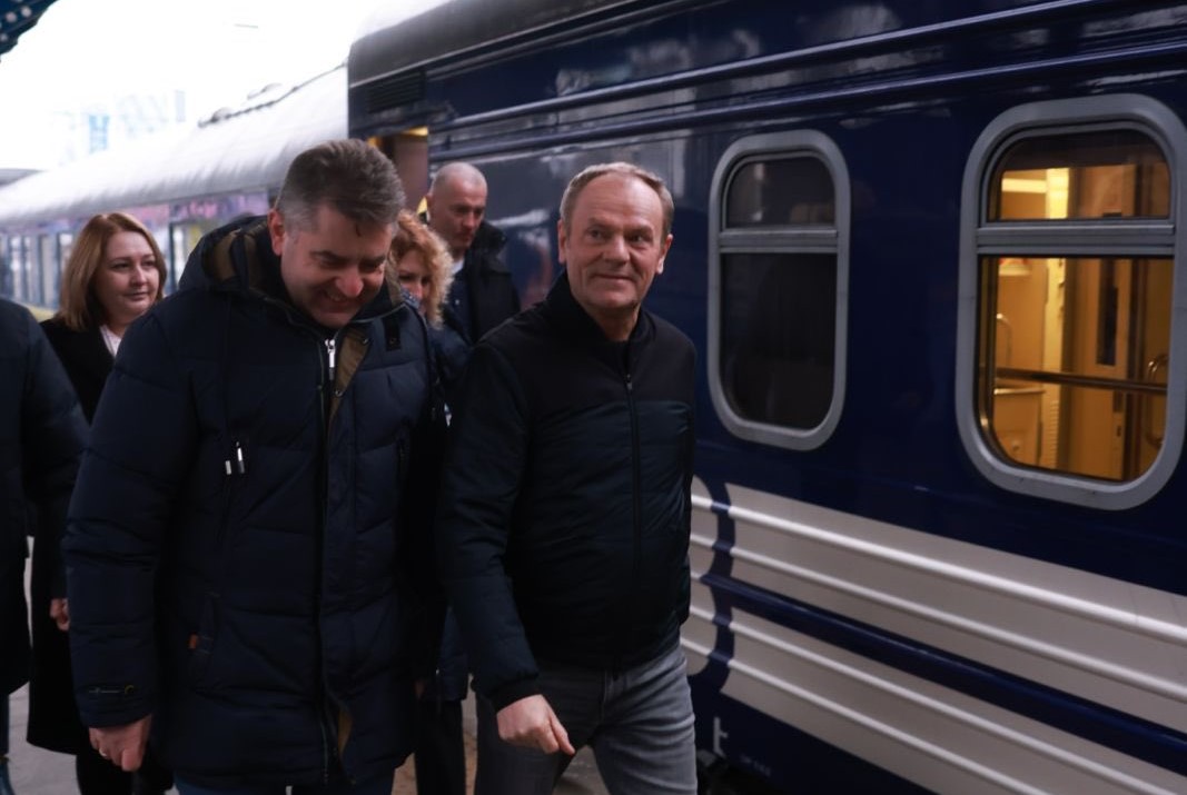 Premier Donald Tusk dotarł do Kijowa pociągiem Ukrzaliznytsia (fot. KPRM)