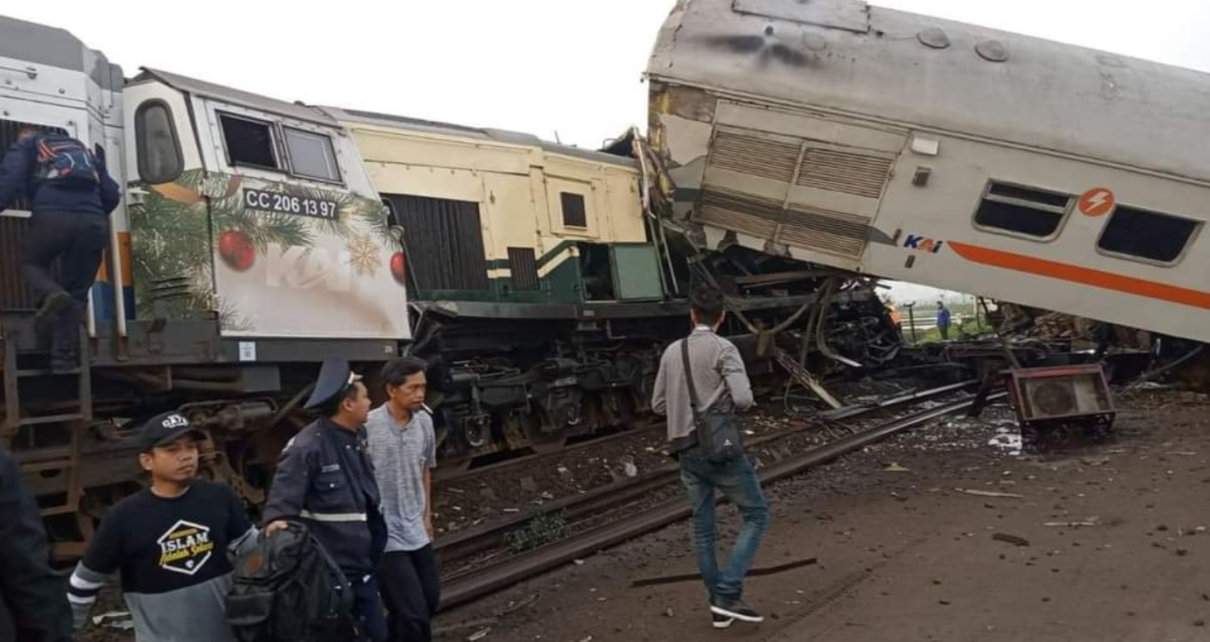 Katastrofa kolejowa na wyspie Jawa w Indonezji.