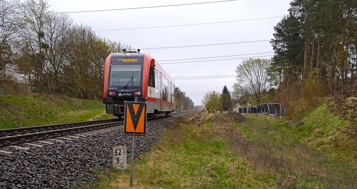 Miejsce budowy nowego przystanku kolejowego Grudziądz Rządz (fot. Mirosław Lewandowski / PKP PLK)