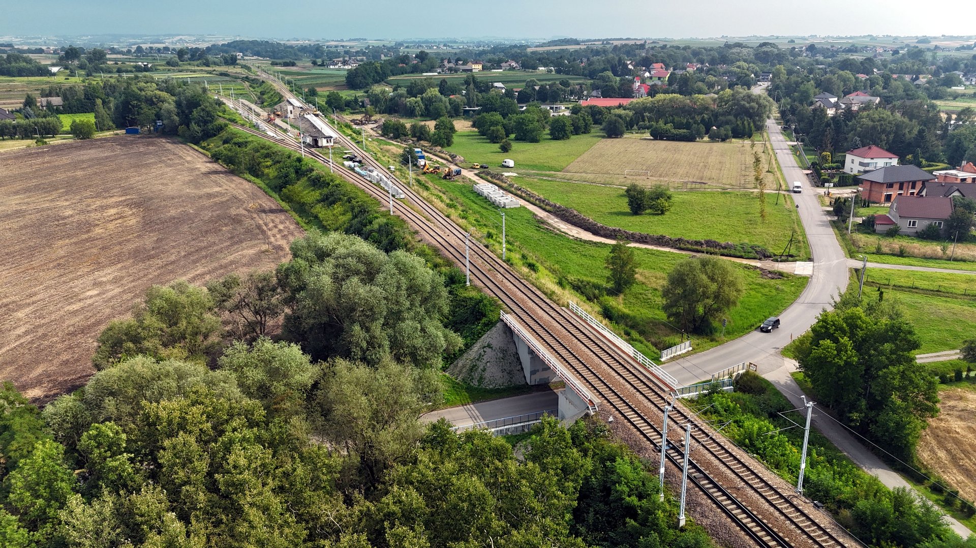 Budowa przystanku kolejowego Kraków Kościelniki (fot. Piotr Hamarnik | PKP PLK)