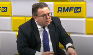 Marcin Wojewódka, p.o. prezesa Zarządu PKP CARGO w restrukturyzacji w studio RMF FM