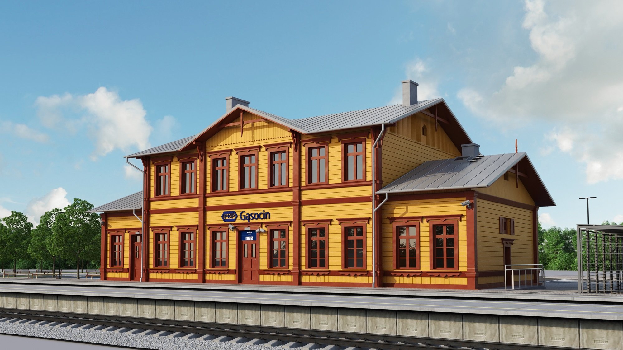 Dworzec w Gąsocinie przejdzie modernizację (fot. PKP S.A.)