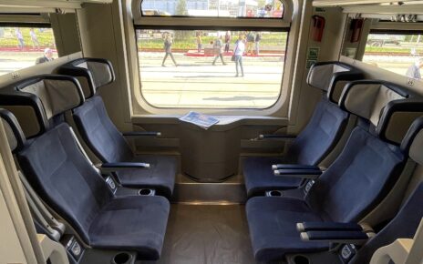Wnętrze nowego wagonu H. Cegielski - FPS dla PKP Intercity (fot. Laura Skop | Raport Kolejowy)