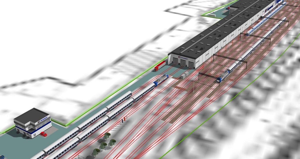 Myjnia stacja postojowa PKP Intercity w Przemyślu (wizualizacja)