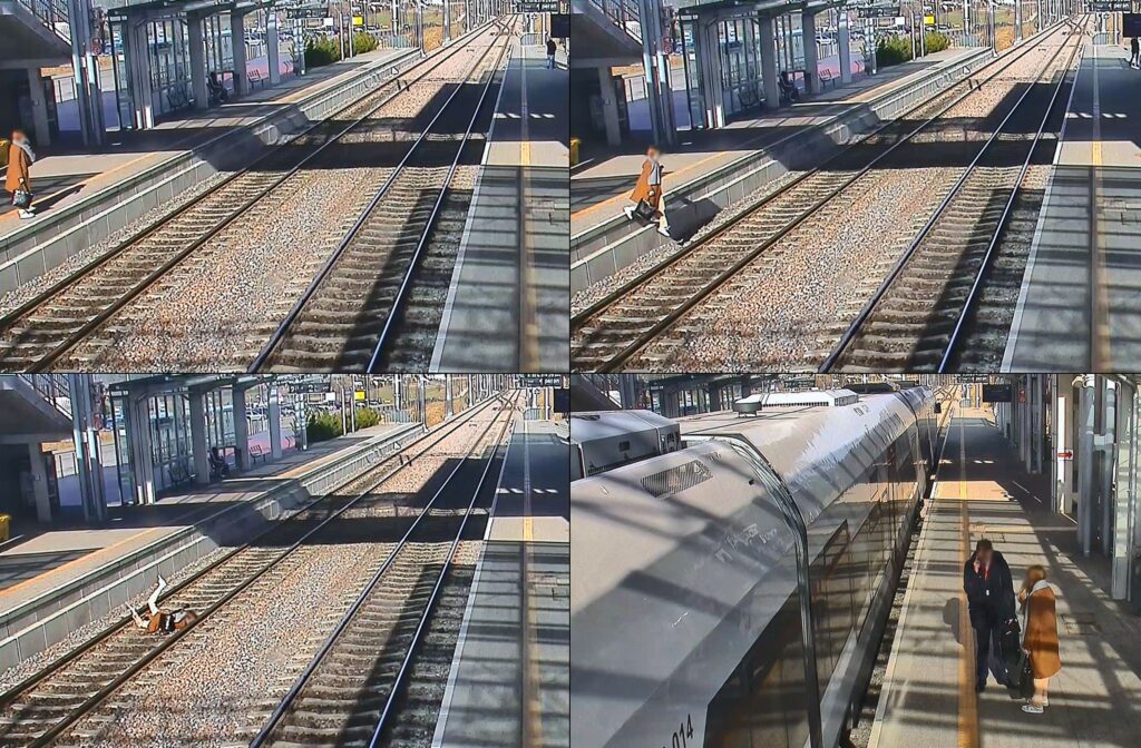 Niebezpieczne zdarzenie na stacji PKM Gdańsk Rębiechowo