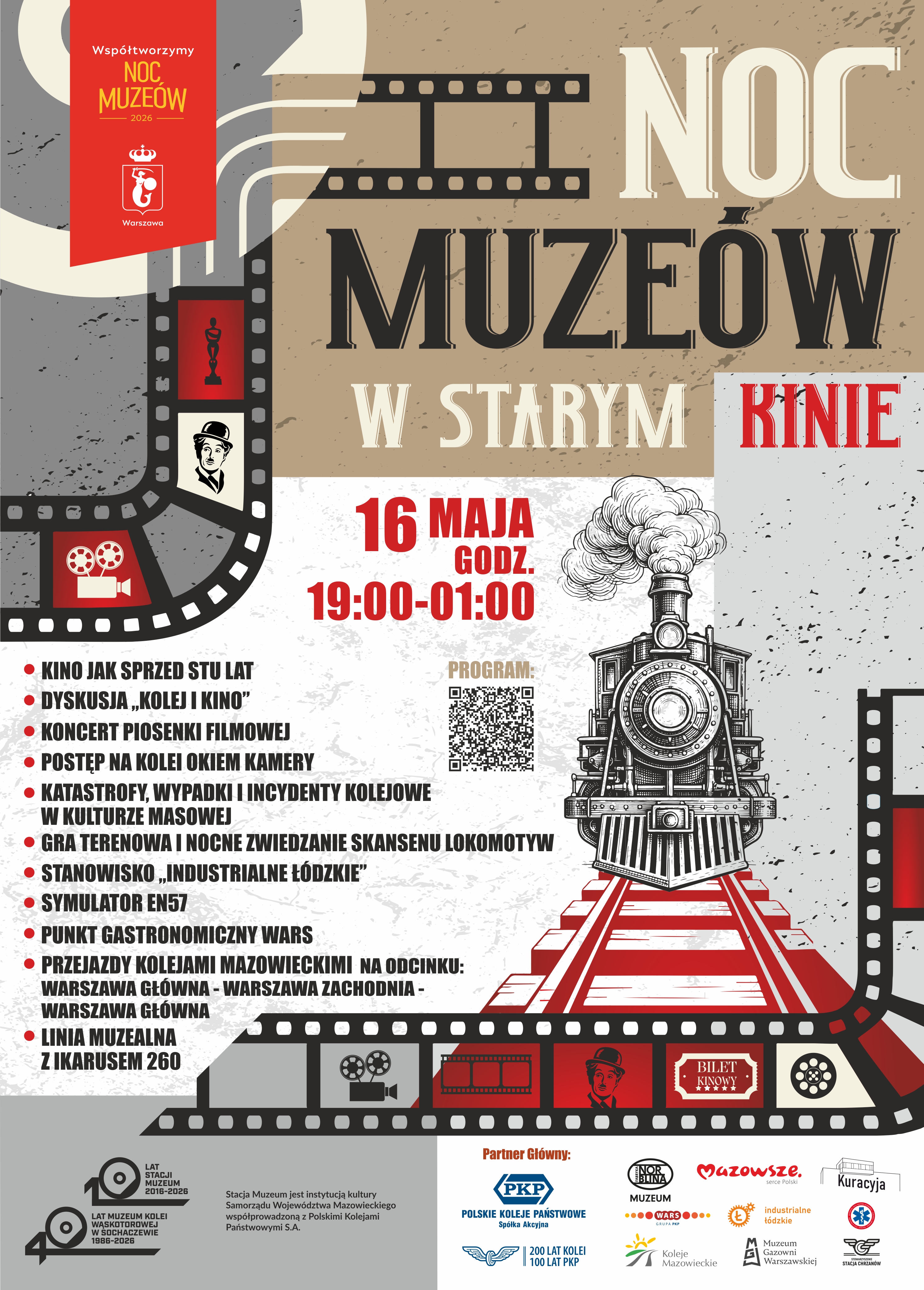 PKP S.A. zapraszają na Noc Muzeów 2026 w starym kinie