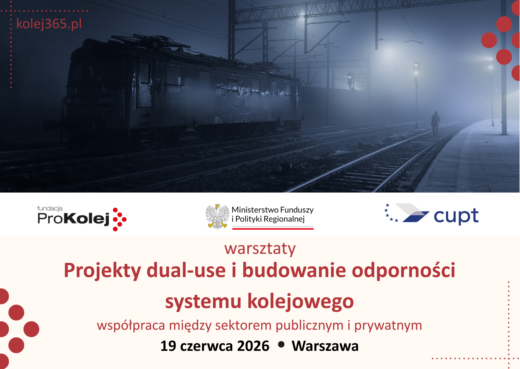 „Dual-use i odporna kolej – warsztaty dla sektora transportu szynowego”