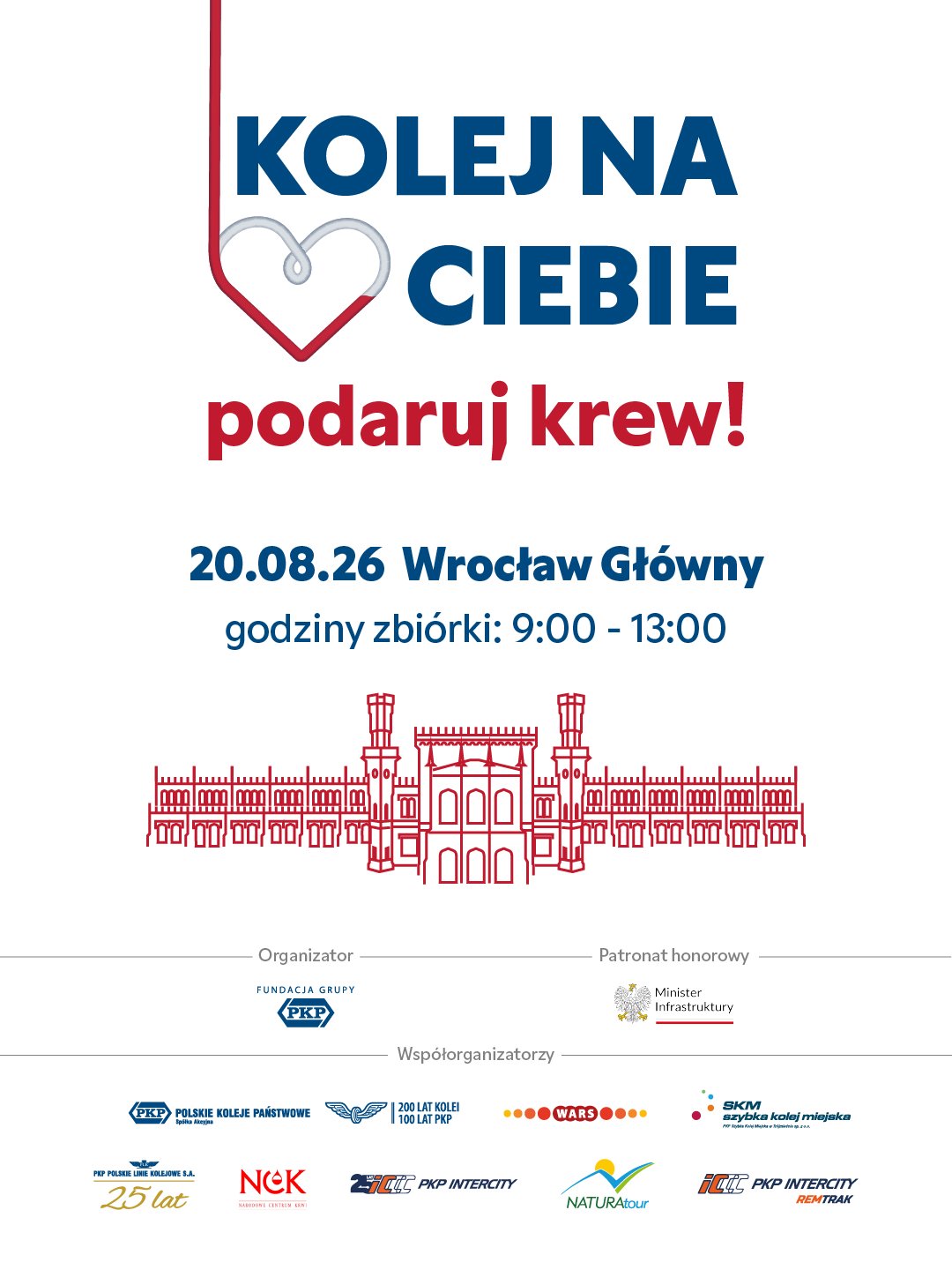 Ostatni przystanek akcji „Kolej na Ciebie – podaruj krew”. Spotkajmy się we Wrocławiu!