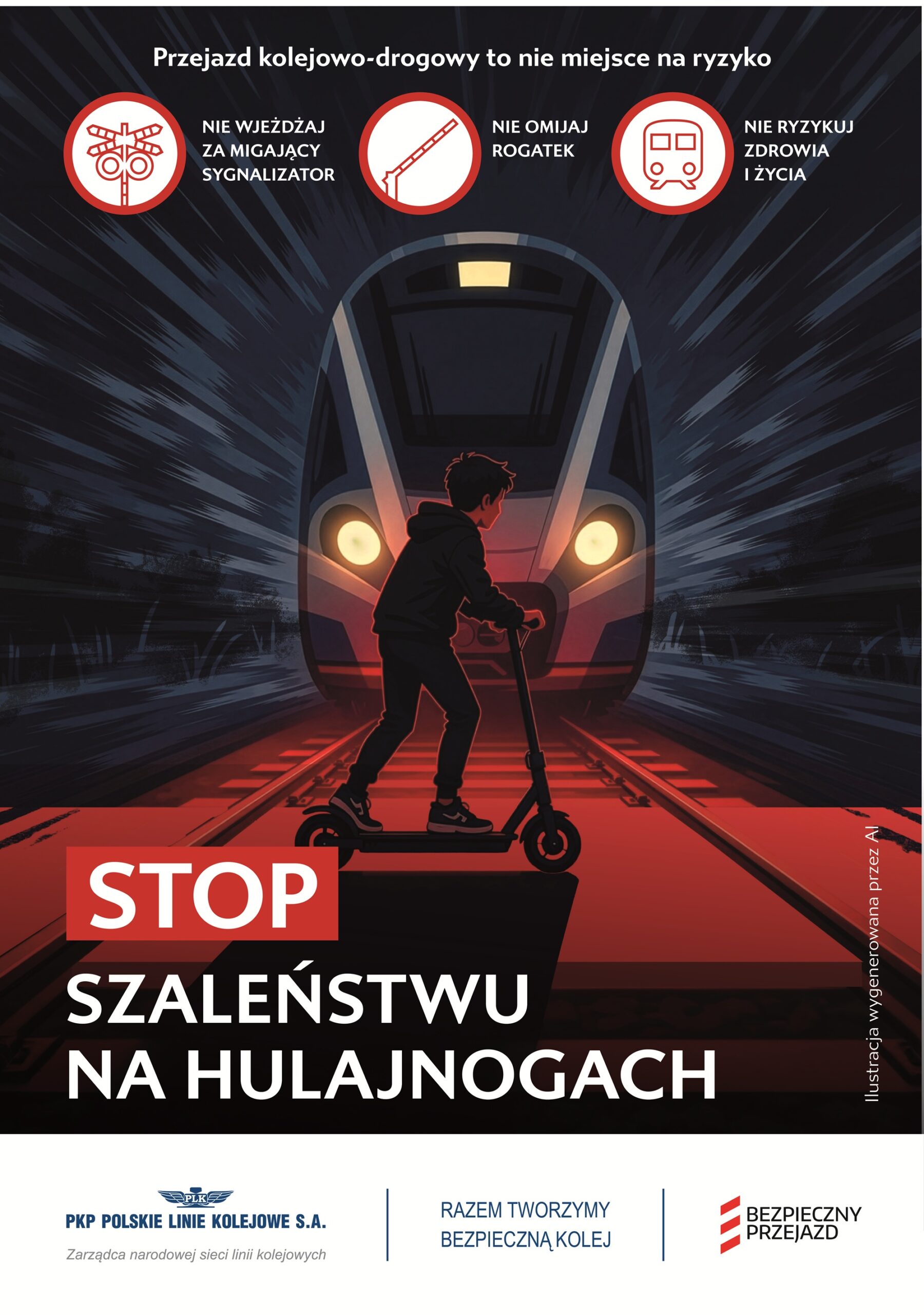 Stop szaleństwu na hulajnogach na terenach kolejowych