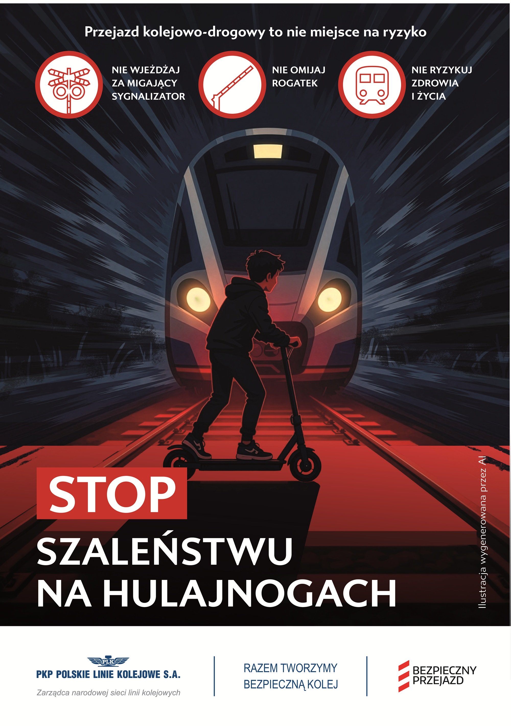 Stop szaleństwu na hulajnogach na terenach kolejowych