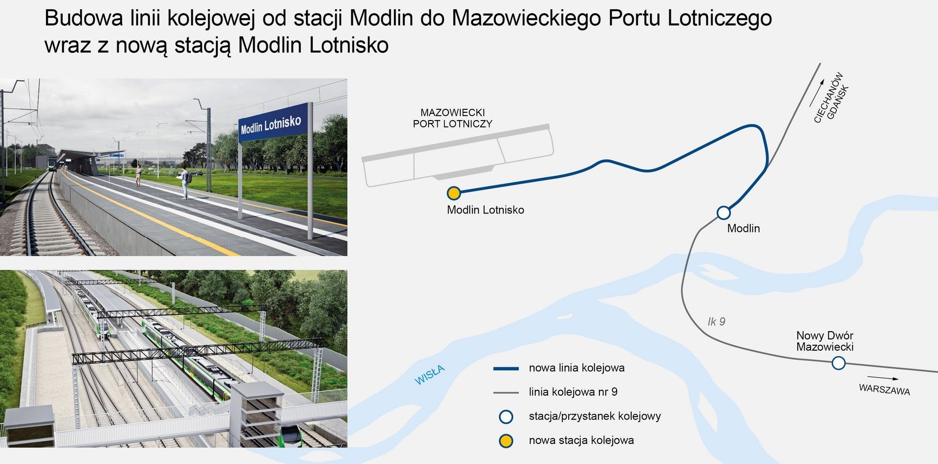 Skanska bliżej kontraktu na połączenie kolejowe do Lotniska Modlin
